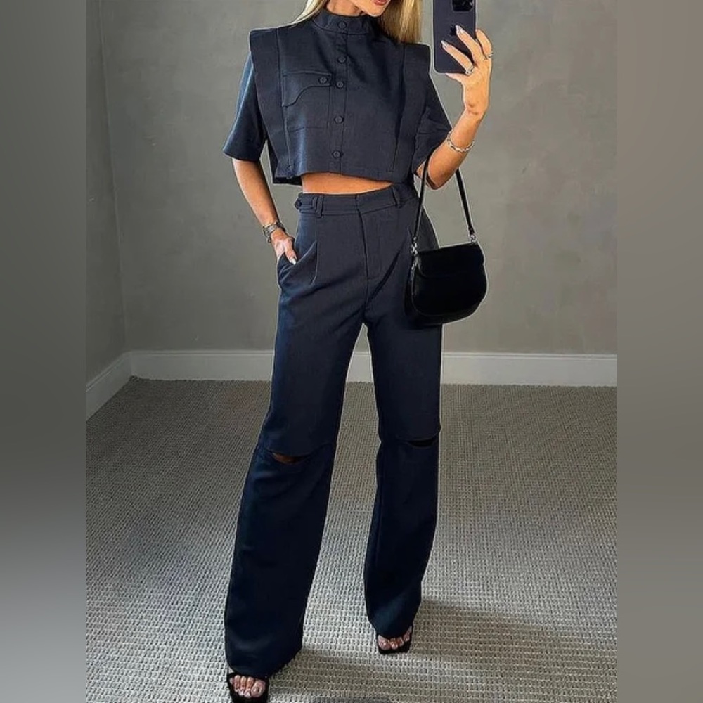 Regular Fit Plain Elegant Fashion Pants